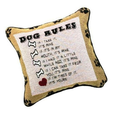 12 Dog Rules Pillow