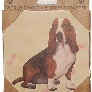 Basset Hound Coaster Sq.