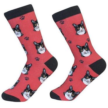 Black and White Cat Socks