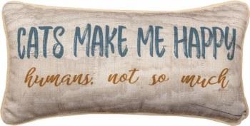 Cats Make Me Happy Pillow