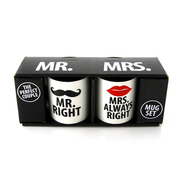 Mr and Mrs Right Mug Set
