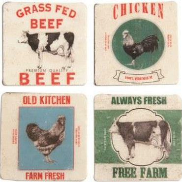 Farm Fed Coaster Set of 4