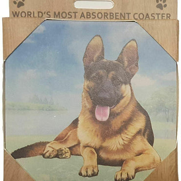 German Shepherd Coaster Sq.