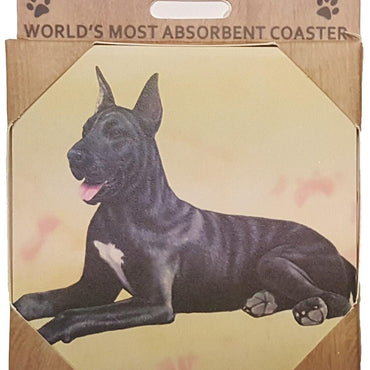 Great Dane Black Coaster Sq.