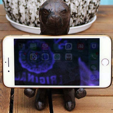 Cast Iron Dog Phone Stand