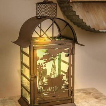 Barn Silouette LED Lantern