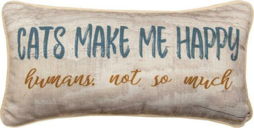 Cats Make Me Happy Pillow