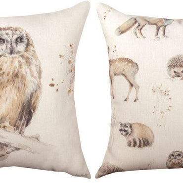 Owl Woodland Pillow