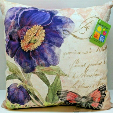 Harlequin Poppy Red Pillow