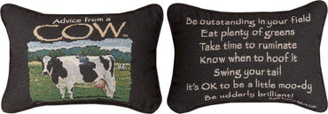 Advice From A Cow Pillow