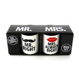 Mr and Mrs Right Mug Set