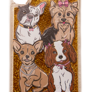 Dog Gold Sparkle Phone Case
