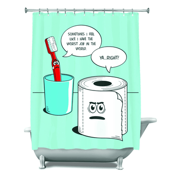 The Worst Job Ever Shower Curtain