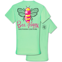 Southern Couture Bee Happy-Mint Medium