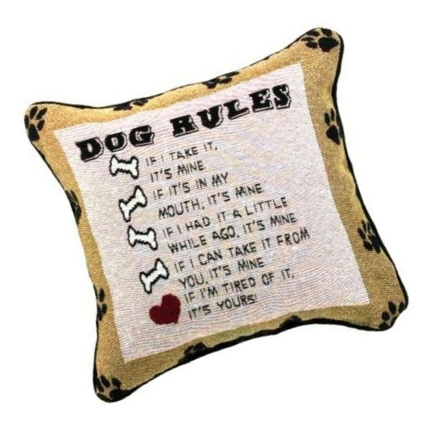 12 Dog Rules Pillow