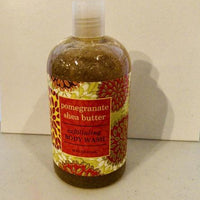 16oz Bottle Exfoliating Body Wash-Pomegranate