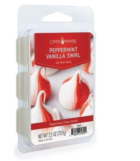 2.5oz Wax Melt- Peppermint Vanilla Swirl