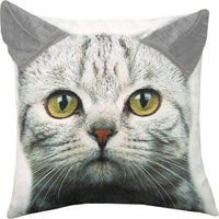 3D Cat Printed Pillow 18"