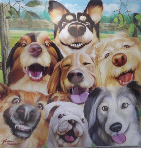 3D Greeting Card- Canine Selfie