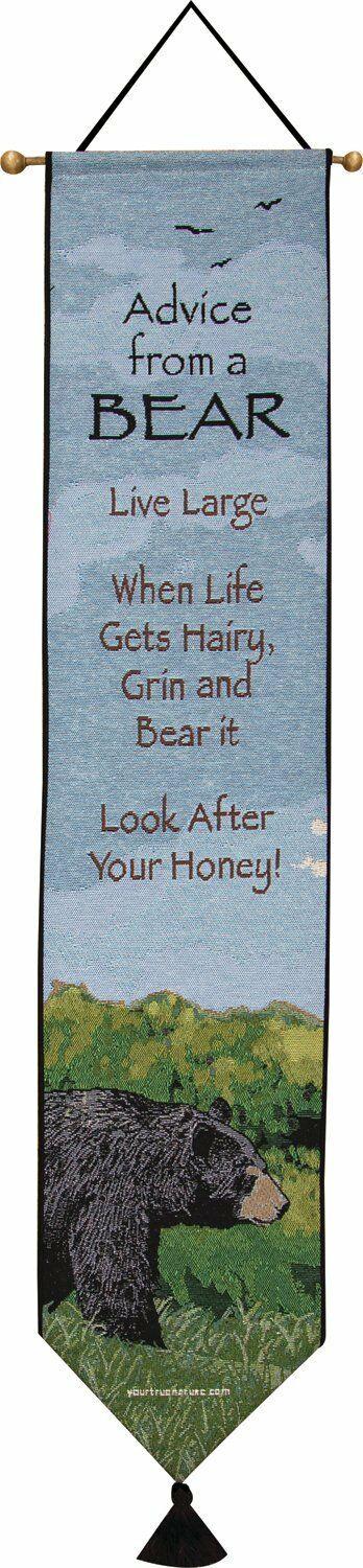 Advice from a Bear 9x41 Wall Hanger