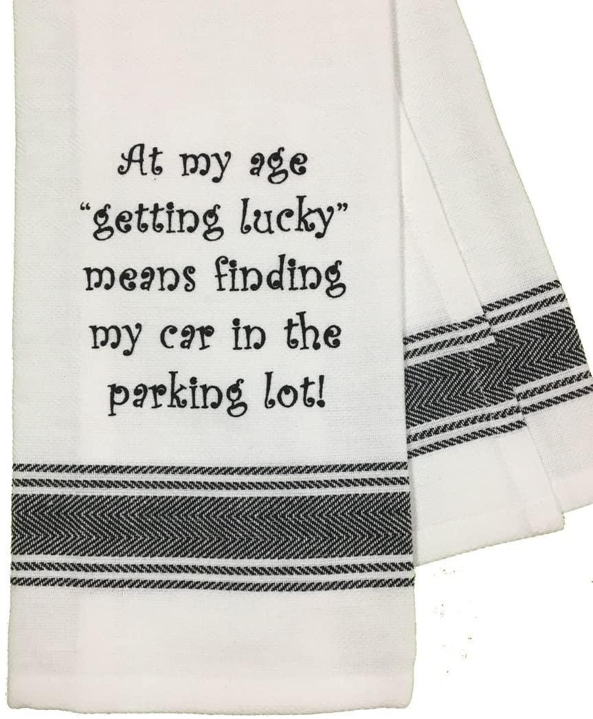 At My Age/Getting Lucky Tea Towel