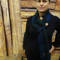 Black Watch- Button Scarf