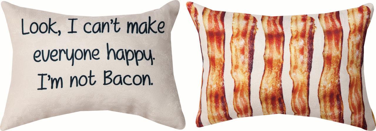 Bacon Dye Word Pillow