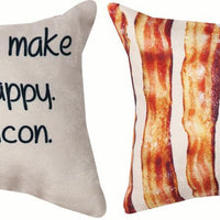 Bacon Dye Word Pillow