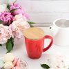 Bailey Red Ceramic Tea Mug & Infuser