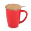 Bailey Red Ceramic Tea Mug & Infuser