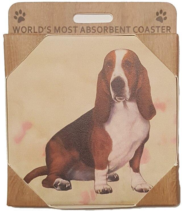 Basset Hound Coaster Sq.