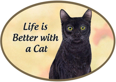 Black Cat Car Magnet