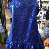 Blue Sequin Apron