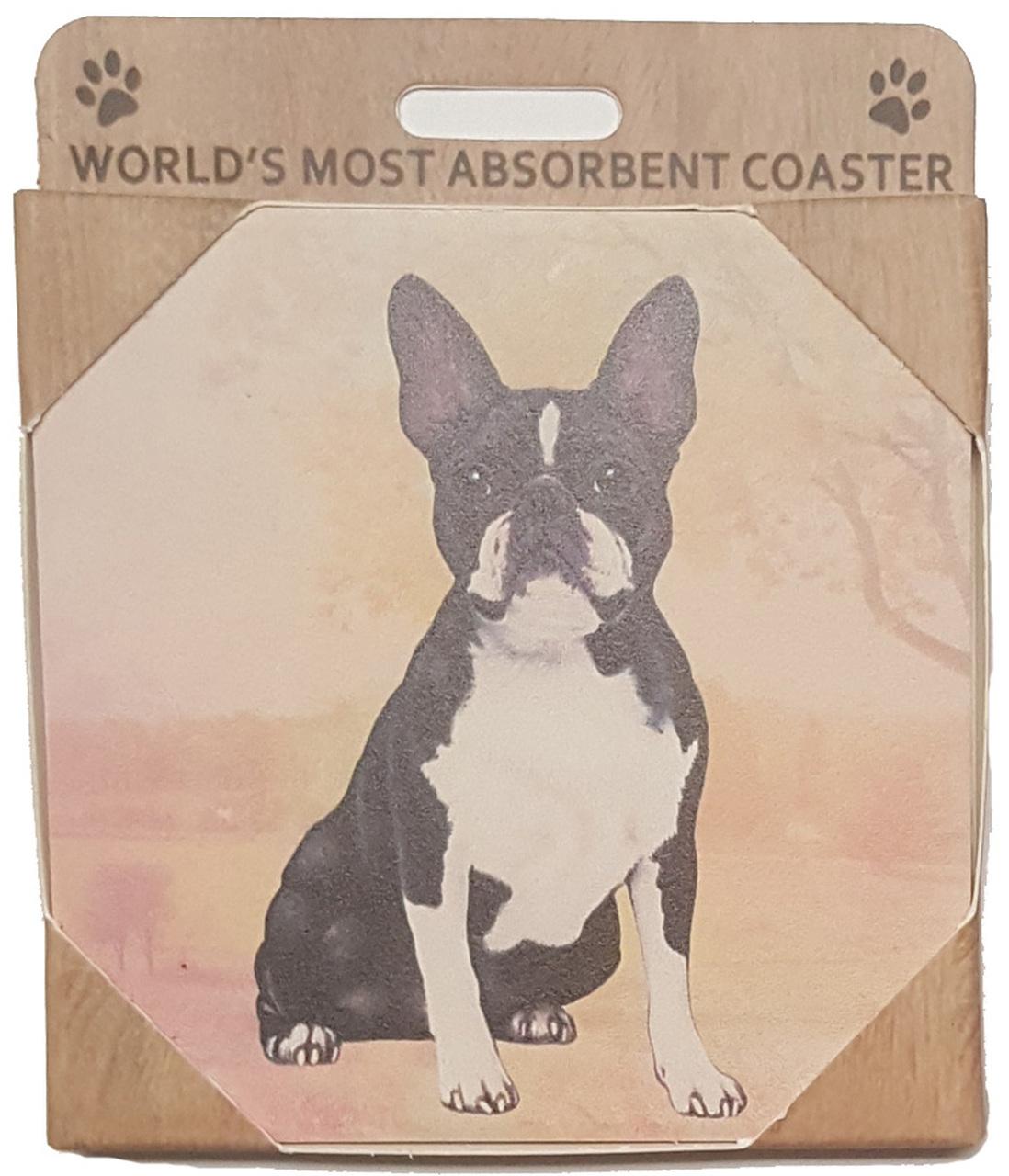 Boston Terrier Coaster Sq.