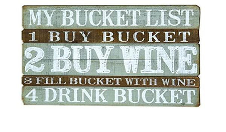 Bucket List Wood Sign