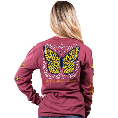Butterfly Maroon Large