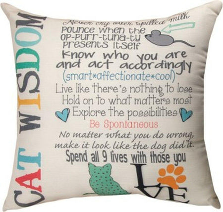 Cat Wisdom 18" Pillow