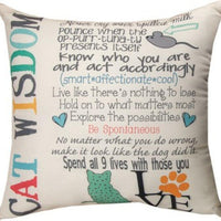 Cat Wisdom 18" Pillow