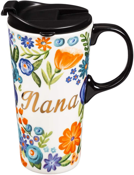 Ceramic Cup w/ Metal Accents- Nana