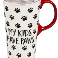 Ceramic Travel Cup- My Kids Have Paws