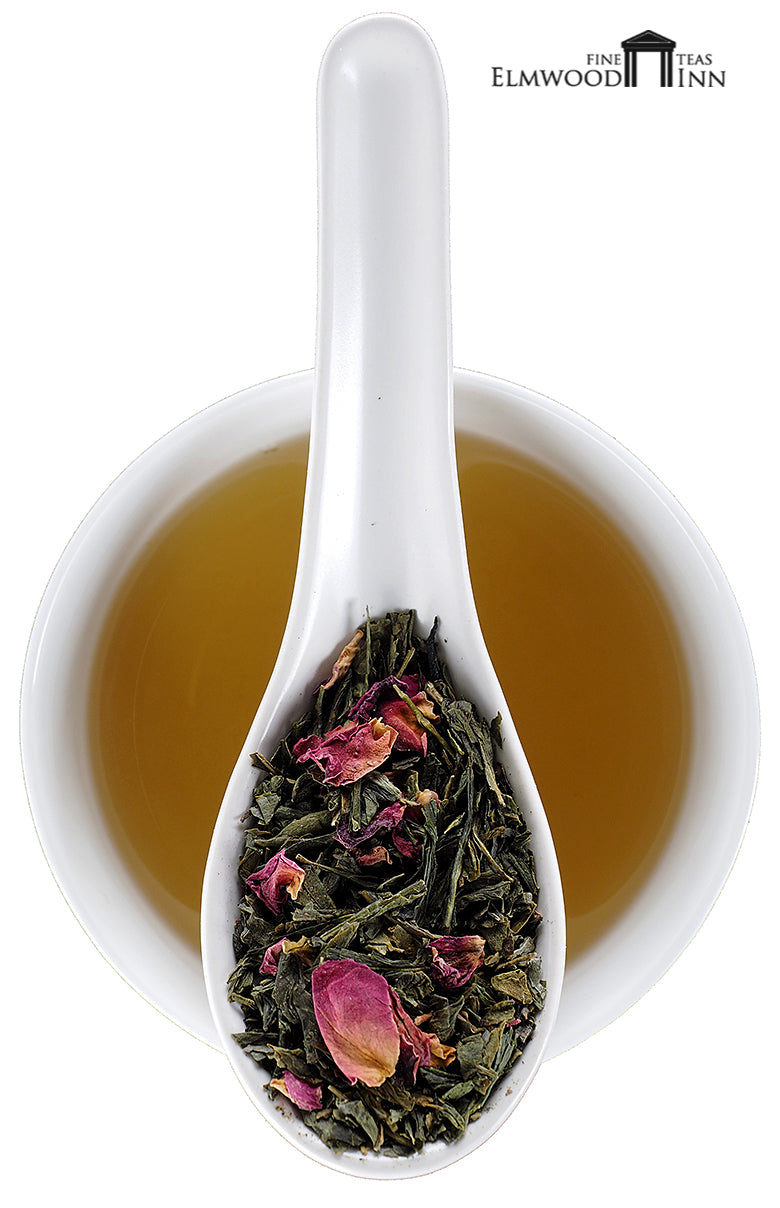 We've blended Japanese sencha green tea with rose petals and cherries to give you all the flavor and aroma of a springtime orchard. Try it cold-steeped as well!  ﻿Ingredients: Premium green tea, rose petals, natural flavoring