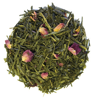 We've blended Japanese sencha green tea with rose petals and cherries to give you all the flavor and aroma of a springtime orchard. Try it cold-steeped as well!  ﻿Ingredients: Premium green tea, rose petals, natural flavoring