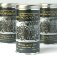 If a Civil War soldier was fortunate to have tea in his backpack, it was likely to be a Chinese green tea called Gunpowder. This tea was named by early Dutch East India buyers who thought the tightly-rolled leaves resembled gunpowder