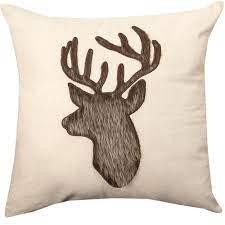 Deer Fur Applique Pillow