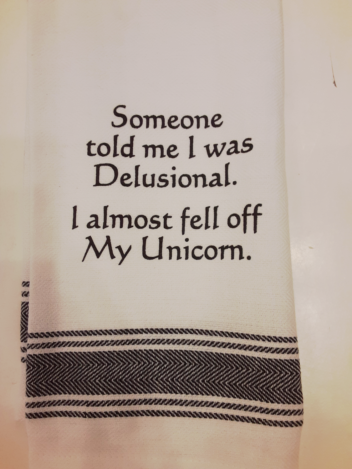 Delusional/Unicorn towel