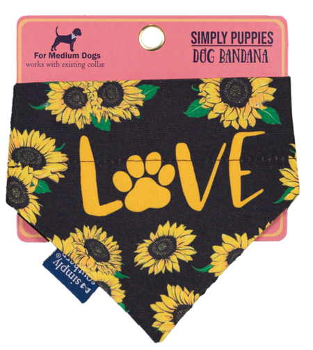 Dog Bandana Love- Medium