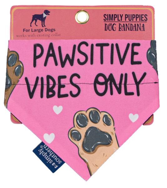 Dog Bandana Pawsitive- Large