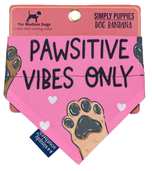 Dog Bandana Pawsitive- Medium