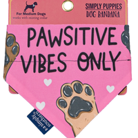 Dog Bandana Pawsitive- Medium