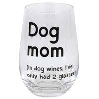 Dog Mom Glass Cup